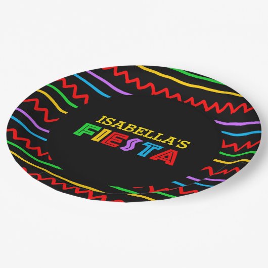Fiesta gepersonaliseerd papieren bordje (Gekanteld)