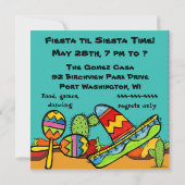 Fiesta Gepersonaliseerd verjaardagsuitnodigingen Kaart (Achterkant)