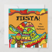 Fiesta Gepersonaliseerd verjaardagsuitnodigingen Kaart (Voorkant)