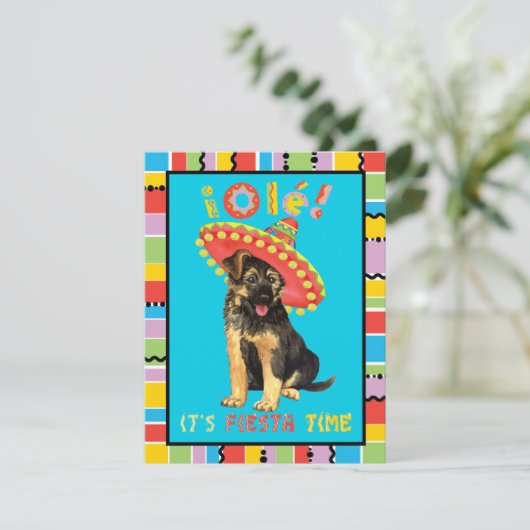 Fiesta German Shepherd Kaart (Staand voorkant)