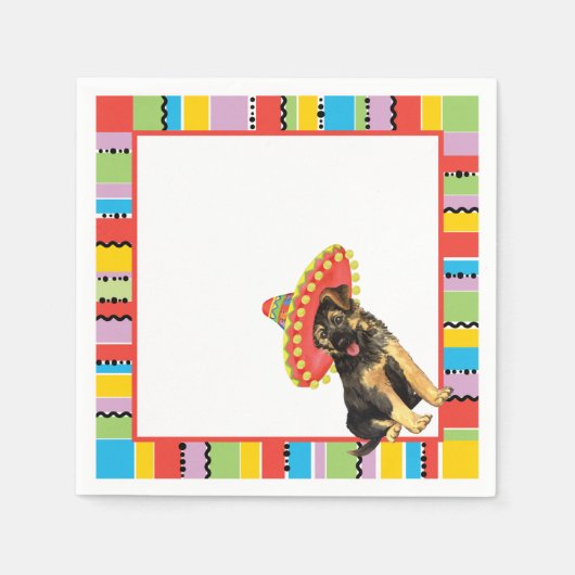 Fiesta German Shepherd Servetten (Voorkant)