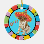 Fiesta German Shorthaired Pointer Keramisch Ornament (Voorkant)