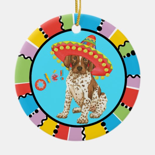 Fiesta German Shorthaired Pointer Keramisch Ornament (Voorkant)
