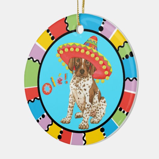 Fiesta German Shorthaired Pointer Keramisch Ornament (Links)