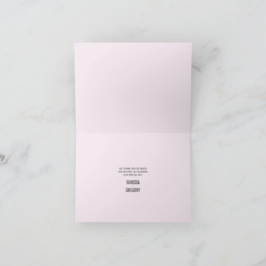 "Fiesta" - Gevouwen bruiloft - Hartelijk dank Bedankkaart (Binnen)