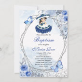 Fiesta Girl Baptism Christening Pastel Floral Kaart (Voorkant)