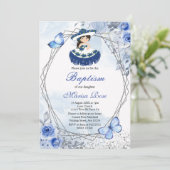 Fiesta Girl Baptism Christening Pastel Floral Kaart (Staand voorkant)