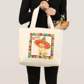 Fiesta Golden Retriever Grote Tote Bag (Voorkant (product))