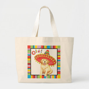 Fiesta Golden Retriever Grote Tote Bag