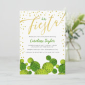 Fiesta Goud en Groen Baby shower Kaart (Staand voorkant)