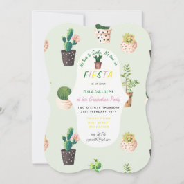 Fiesta Graduation Invitations Desert Cacti Kaart