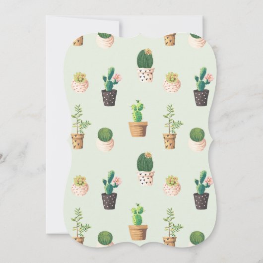 Fiesta Graduation Invitations Desert Cacti Kaart (Achterkant)