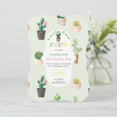 Fiesta Graduation Invitations Desert Cacti Kaart (Staand voorkant)