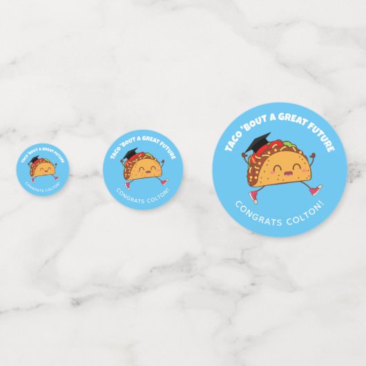 Fiesta Graduation Party Taco over een geweldige to Confetti (Achterkanten)