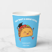 Fiesta Graduation Party Taco over een geweldige to Papieren Bekers (Achterkant)