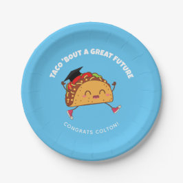 Fiesta Graduation Party Taco over een geweldige to Papieren Bordje