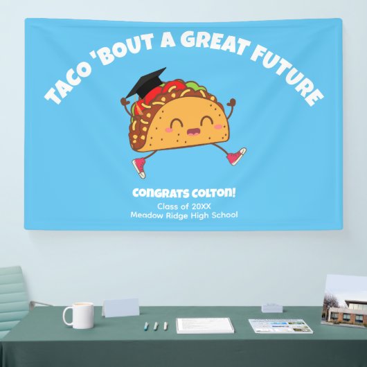 Fiesta Graduation Party Taco over een geweldige to Spandoek (Beurs)