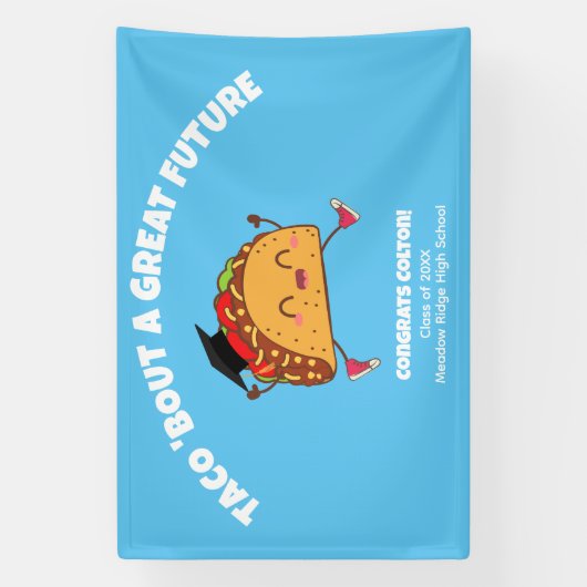 Fiesta Graduation Party Taco over een geweldige to Spandoek (Verticaal)