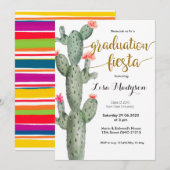 Fiesta Graduation Party Uitnodigingskaart Kaart (Voorkant / Achterkant)