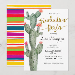 Fiesta Graduation Party Uitnodigingskaart Kaart