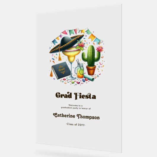 Fiesta Graduation Party Welkom Acryl Bord (Hoek)