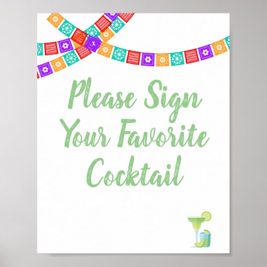 Fiesta Guest Book Sign Poster (Voorkant)