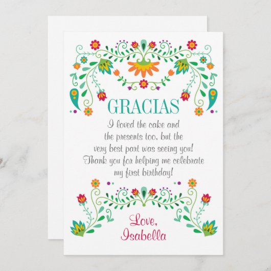 Fiesta Hartelijk dank Elke keer dat je creditcard  Bedankkaart (Voorkant / Achterkant)