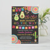 Fiesta Heilig Guacamole Baby shower nodigt Mexicaa Kaart (Staand voorkant)