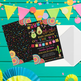 Fiesta Heilig Guacamole Baby shower nodigt Mexicaa Kaart