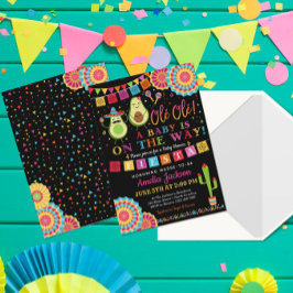 Fiesta Heilig Guacamole Baby shower nodigt Mexicaa Kaart