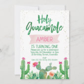 Fiesta Heilige Guacamole Birthday Uitnodiging (Voorkant)