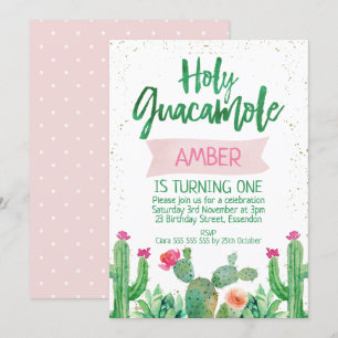 Fiesta Heilige Guacamole Birthday Uitnodiging