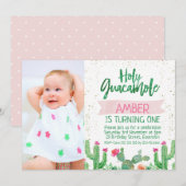 Fiesta Heilige Guacamole Foto Verjaardag Uitnodigi Kaart (Voorkant / Achterkant)