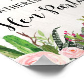 Fiesta Hen Party Hens Night Welcome Poster Cactus (Hoek)