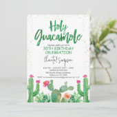 Fiesta Holy Guacamole 30ste verjaardag uitnodiging (Staand voorkant)