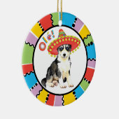 Fiesta Husky Keramisch Ornament (Rechts)