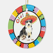 Fiesta Husky Keramisch Ornament (Links)