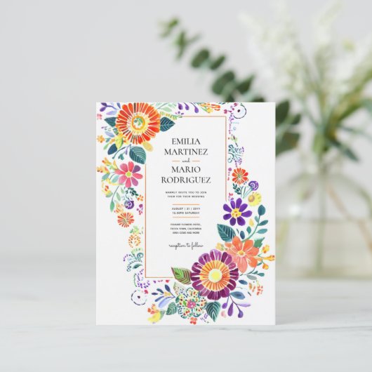 FIESTA-HUWELIJK - Volkskunstbloemen Modern (Staand voorkant)