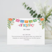 Fiesta Huwelijks RSVP Kaart (Staand voorkant)