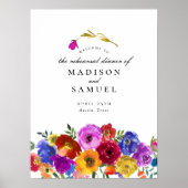 Fiesta Huwelijksrepetitie Diner Welkomstbord Poster (Voorkant)