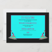 Fiesta Invitation, Flamenco Dancer op Black Kaart (Achterkant)