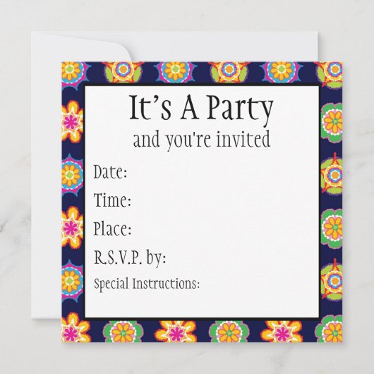 Fiesta Invitation Kaart (Voorkant)