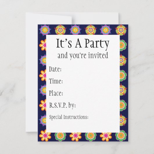 Fiesta Invitation Kaart (Voorkant)