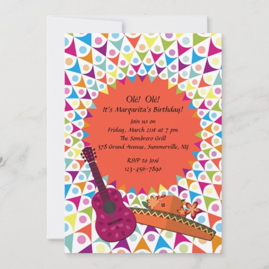 Fiesta Invitation Kaart (Voorkant)