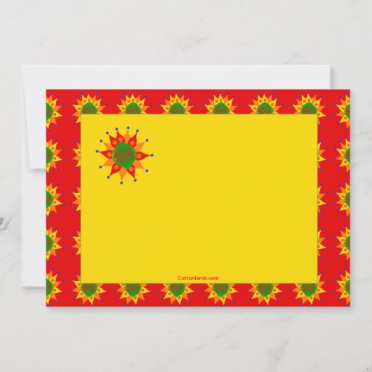 Fiesta Invitation Kaart (Achterkant)