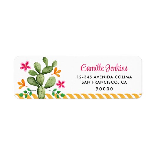 Fiesta Invitation Return Address Label (Voorkant)