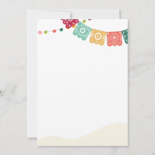 Fiesta Invitation Three-esta Birthday 3rd Mexican Kaart (Achterkant)