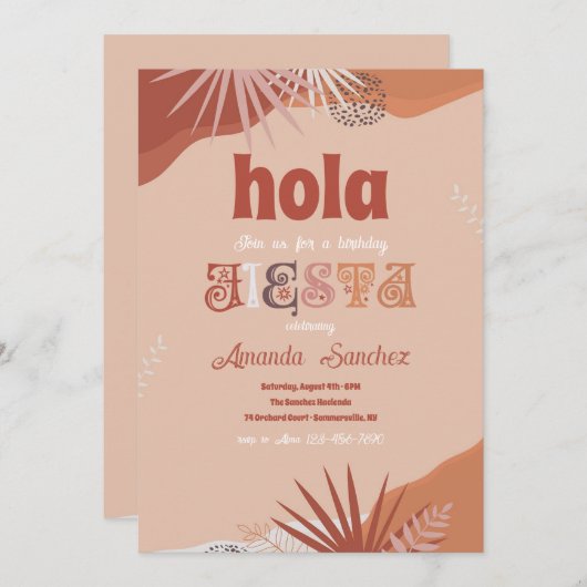 Fiesta Kaart (Voorkant / Achterkant)