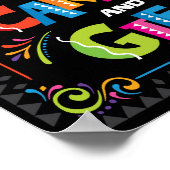 Fiesta-KAARTEN en GIFTS-gebarentafdruk Poster (Hoek)