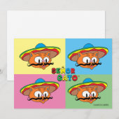Fiesta Kat Gato Cinco de Mayo Pop Art Kaart (Voorkant / Achterkant)